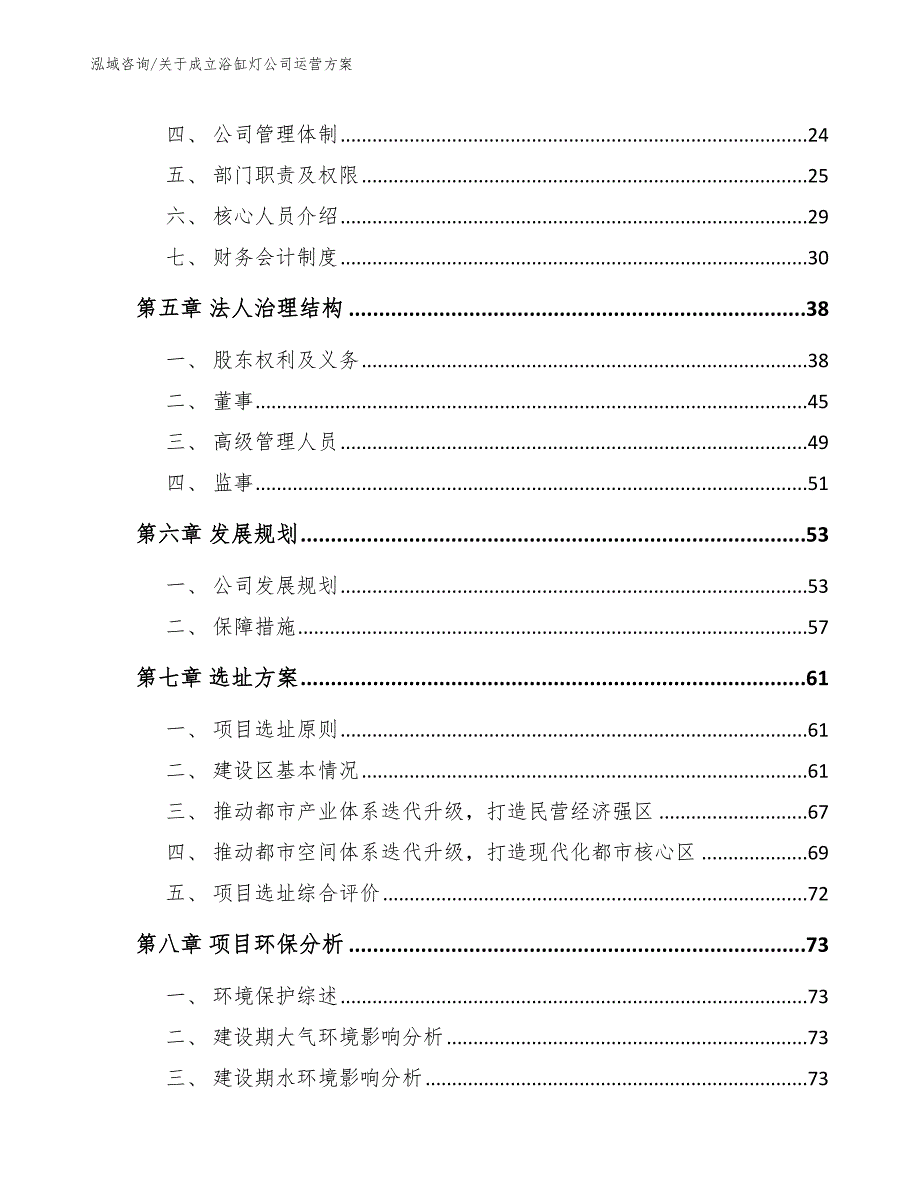 关于成立浴缸灯公司运营方案_第4页