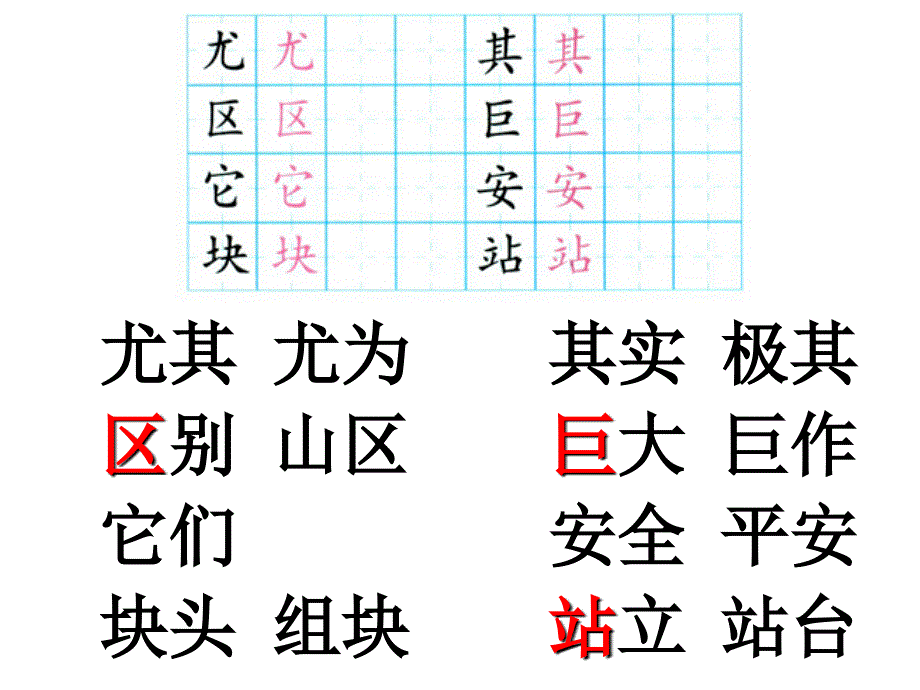 人教版语文二年级上册第一单元复习_第4页