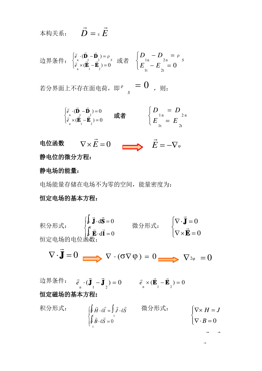 电磁场公式整理_第4页