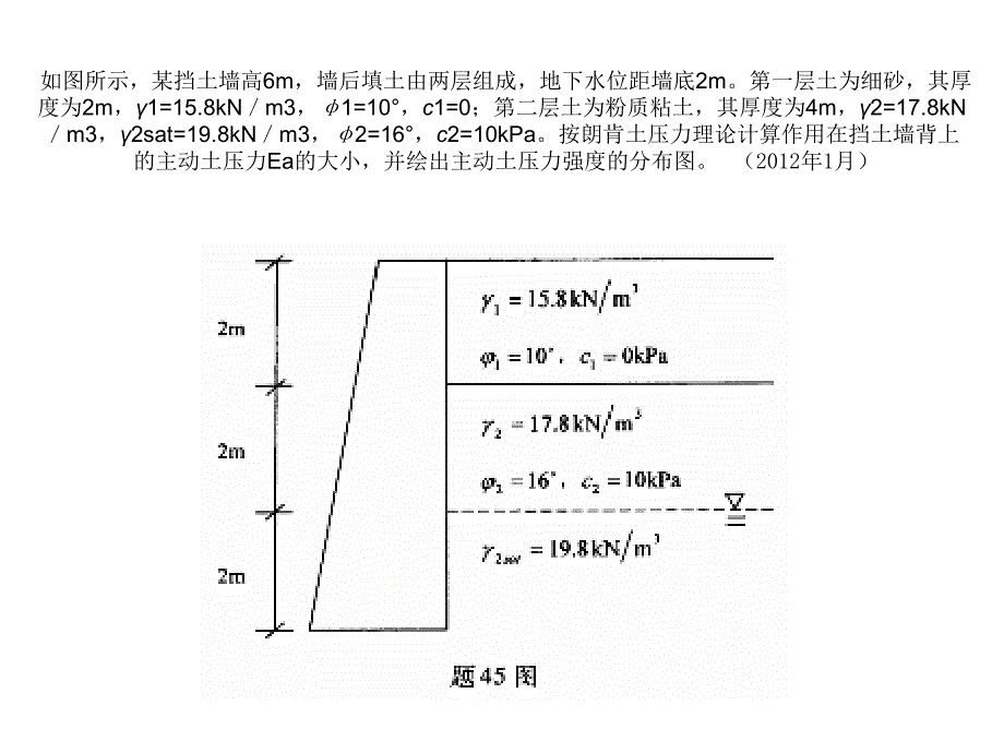 用朗肯土压力理论计算图示挡土墙上_第4页