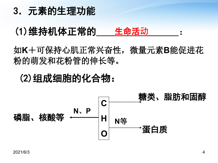 2017一轮复习用细胞中的元素和化合物_第4页