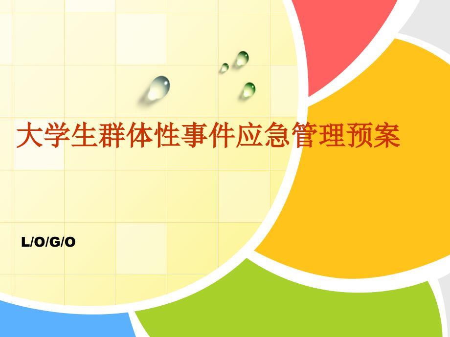 大学生群体性事件应急管理预案.ppt