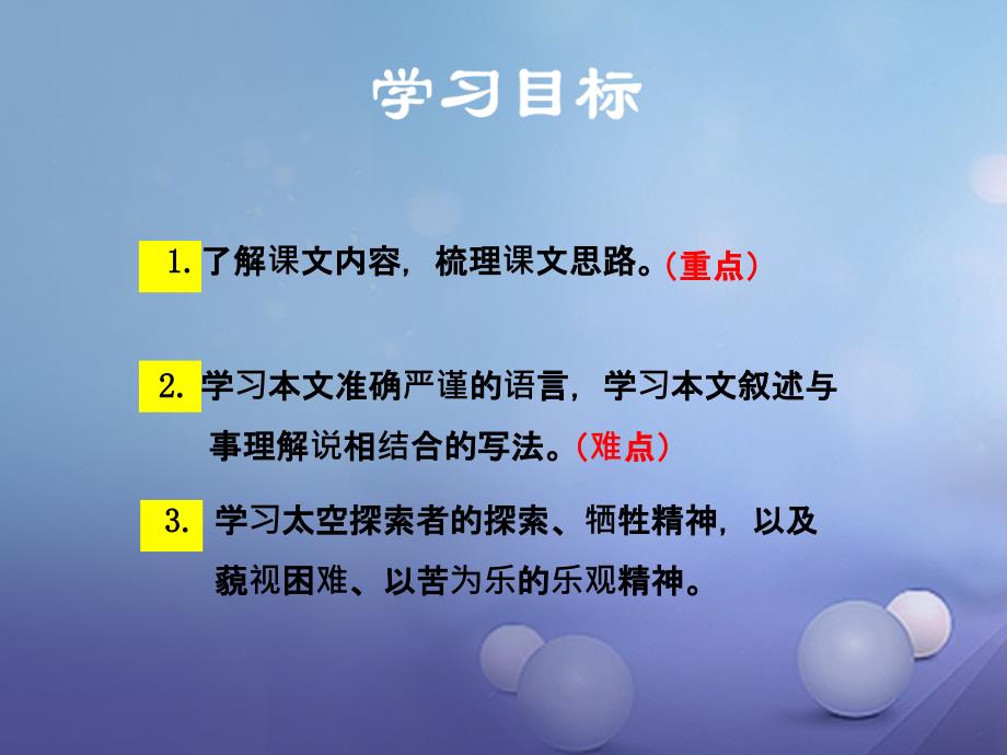 八年级语文上册第六单元25在太空中理家课件苏教版_第3页