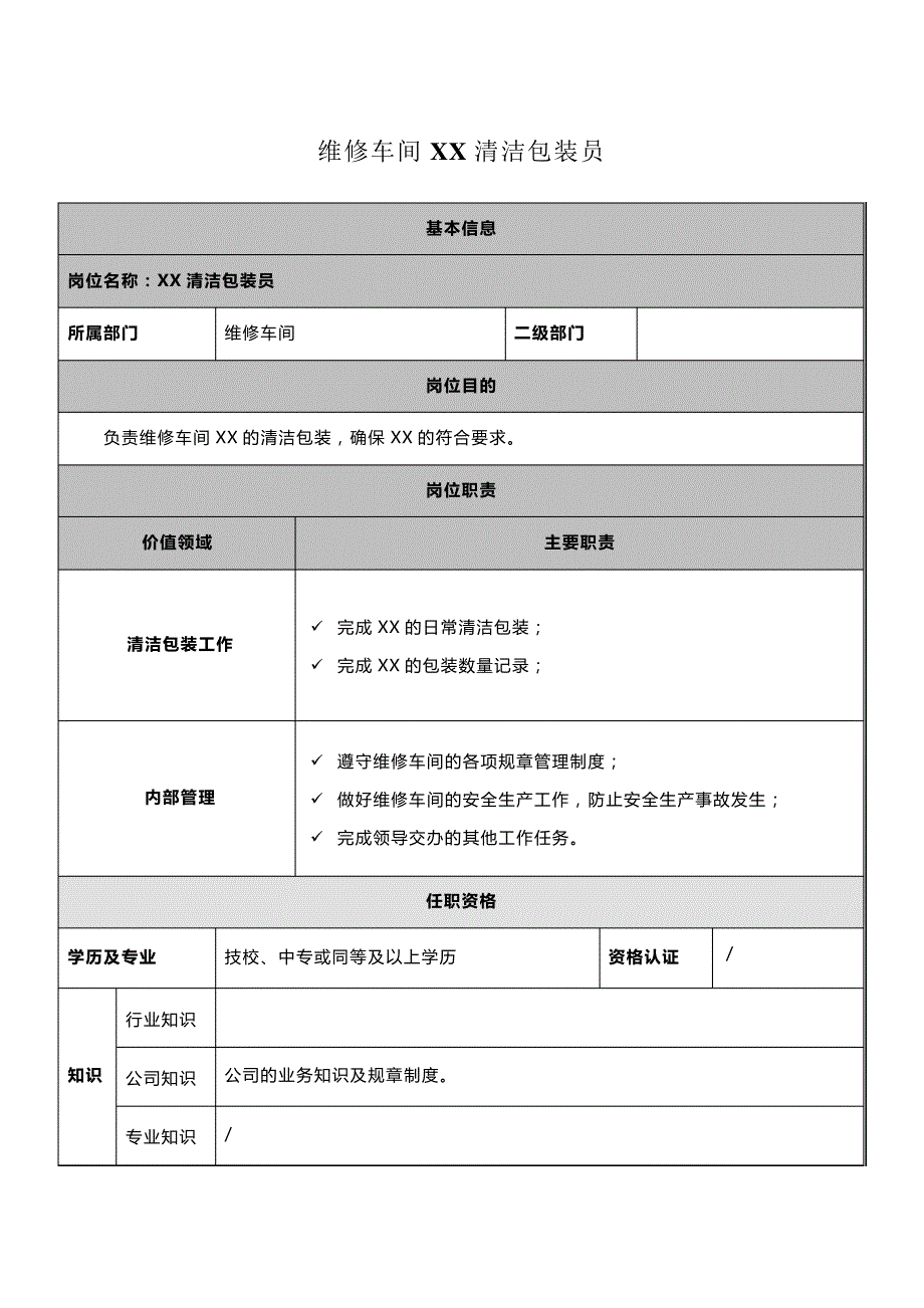 维修车间包装员10727_第1页