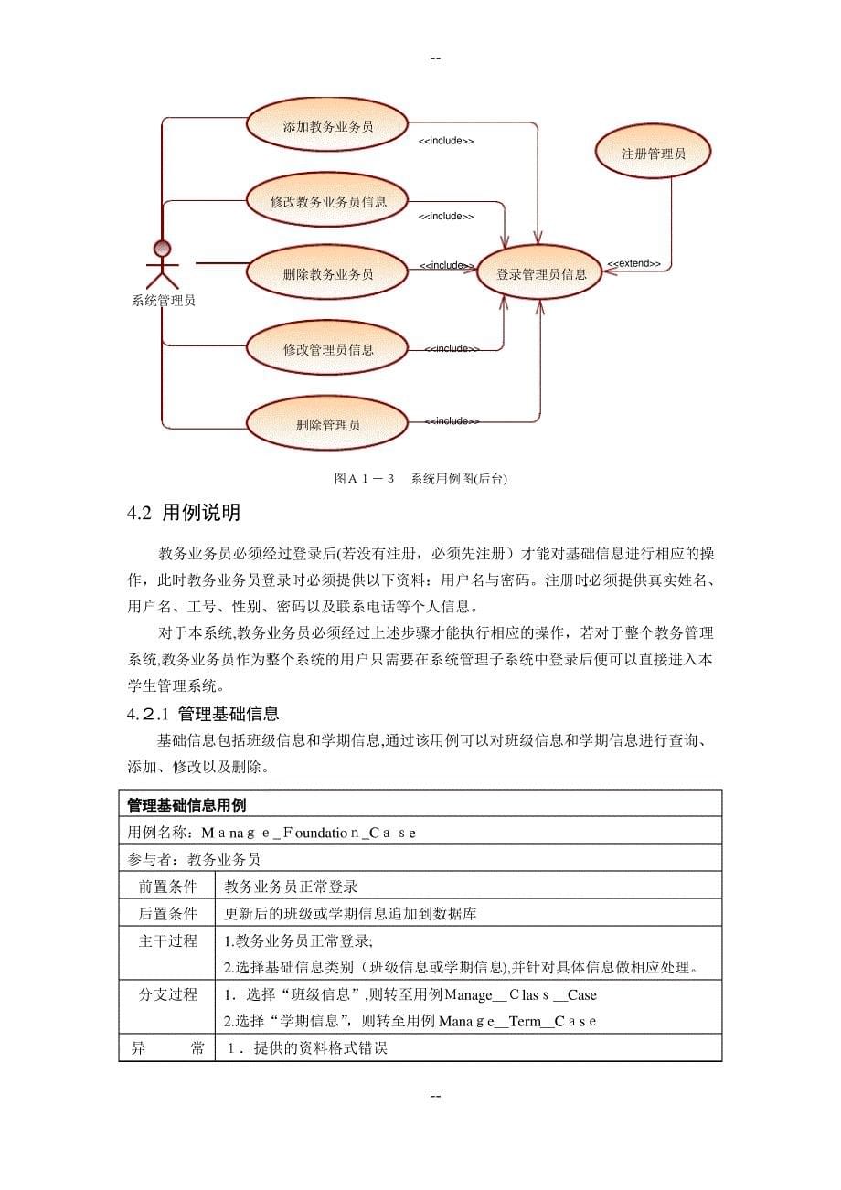 学生管理系统需求规格说明书_第5页