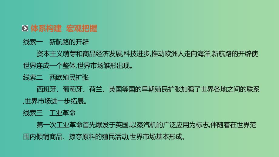 2019年高考历史二轮复习 专题五 资本主义世界市场的形成与发展课件 新人教版.ppt_第3页