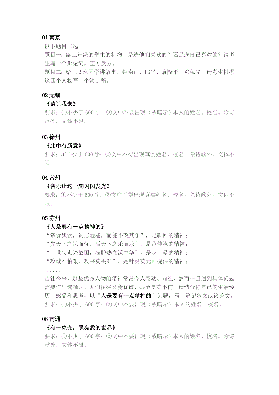 2021年江苏省十三市中考作文汇总_第1页