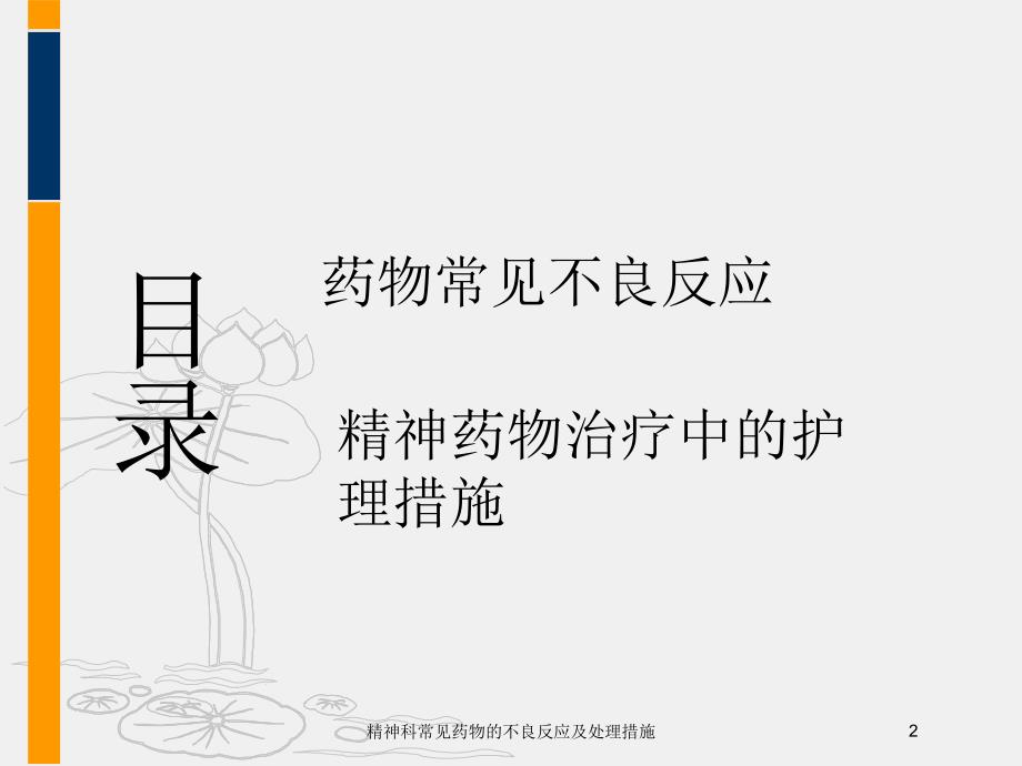 精神科常见药物的不良反应及处理措施培训课件_第2页