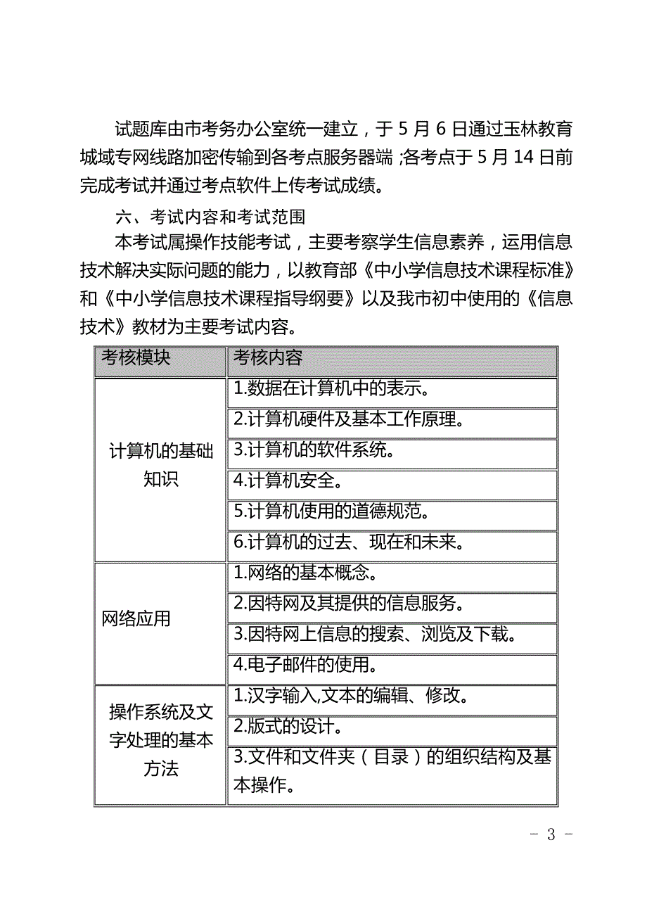 玉州区2021年初中学业水平信息技术_第3页