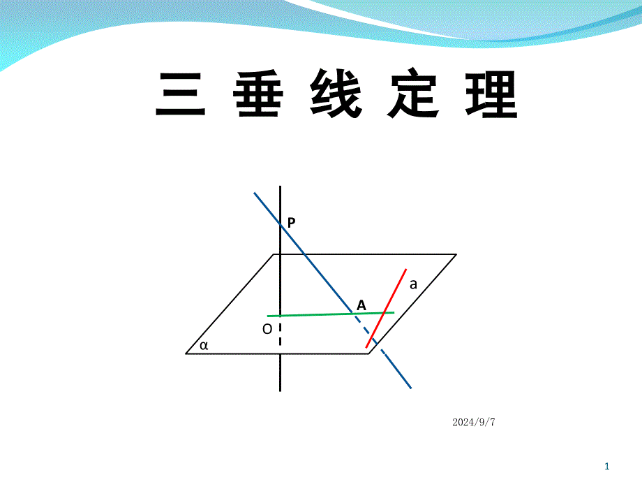 三垂线定理课堂PPT_第1页