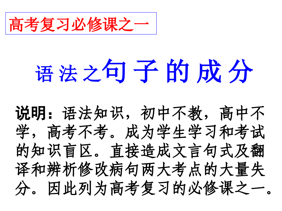 句子成分(特殊句式和病句)概要课件_第1页