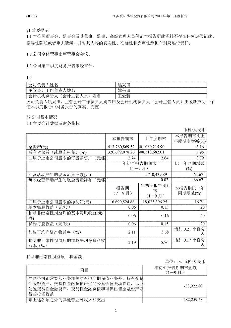 600513联环药业第三季度季报_第3页