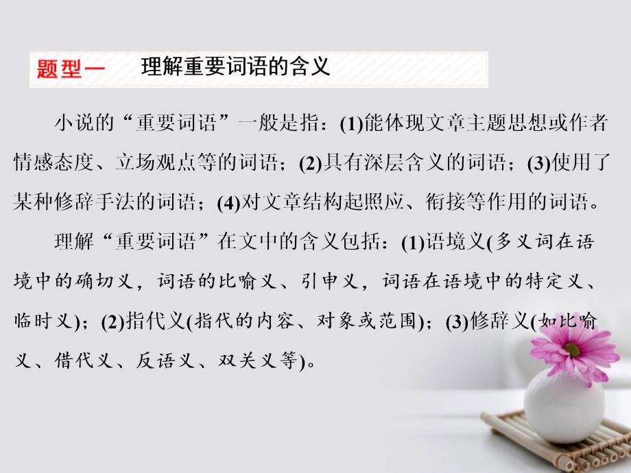 高考语文一轮复习第一板块现代文阅读专题二文学类文本阅读一小说第1讲小说理解类题目怎样准又透课件新人教版_第2页