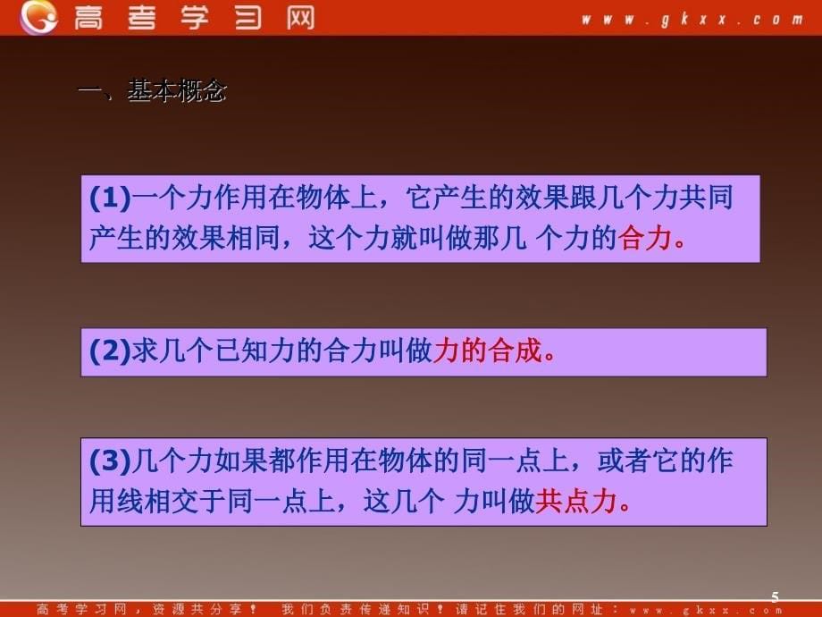 高中物理总复习课件 3.3 力的等效和替代 4_第5页