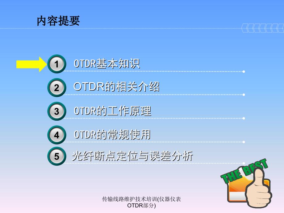 传输线路维护技术培训仪器仪表OTDR部分课件_第2页