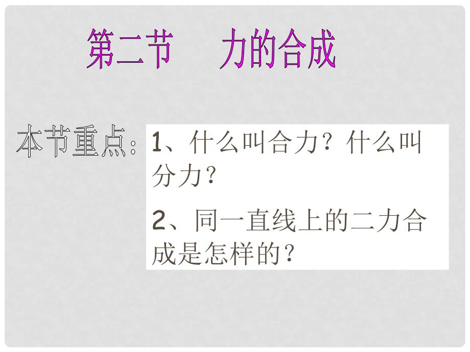 八年级物理 6.2 力的合成课件 沪科版_第1页