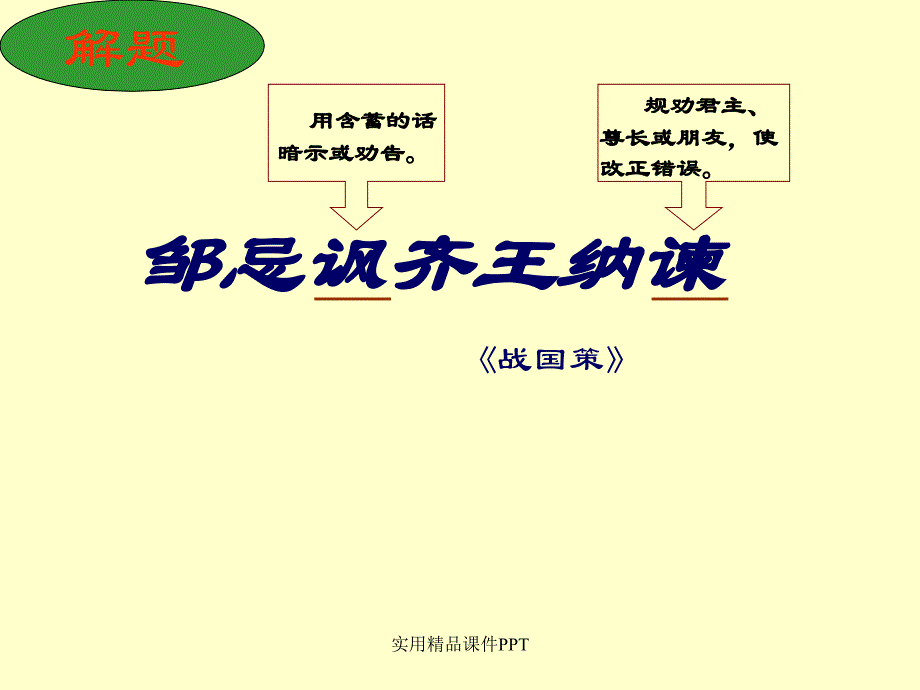 邹忌讽齐王纳谏优质公开课教案_第4页