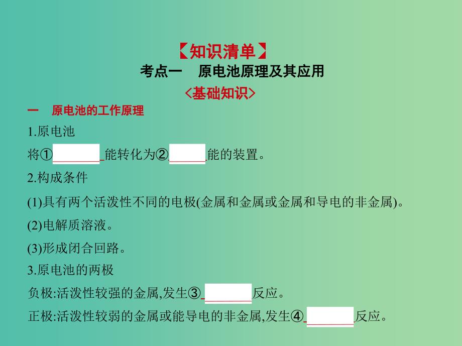 A版2019版高考化学总复习专题十二电化学基次件.ppt_第2页