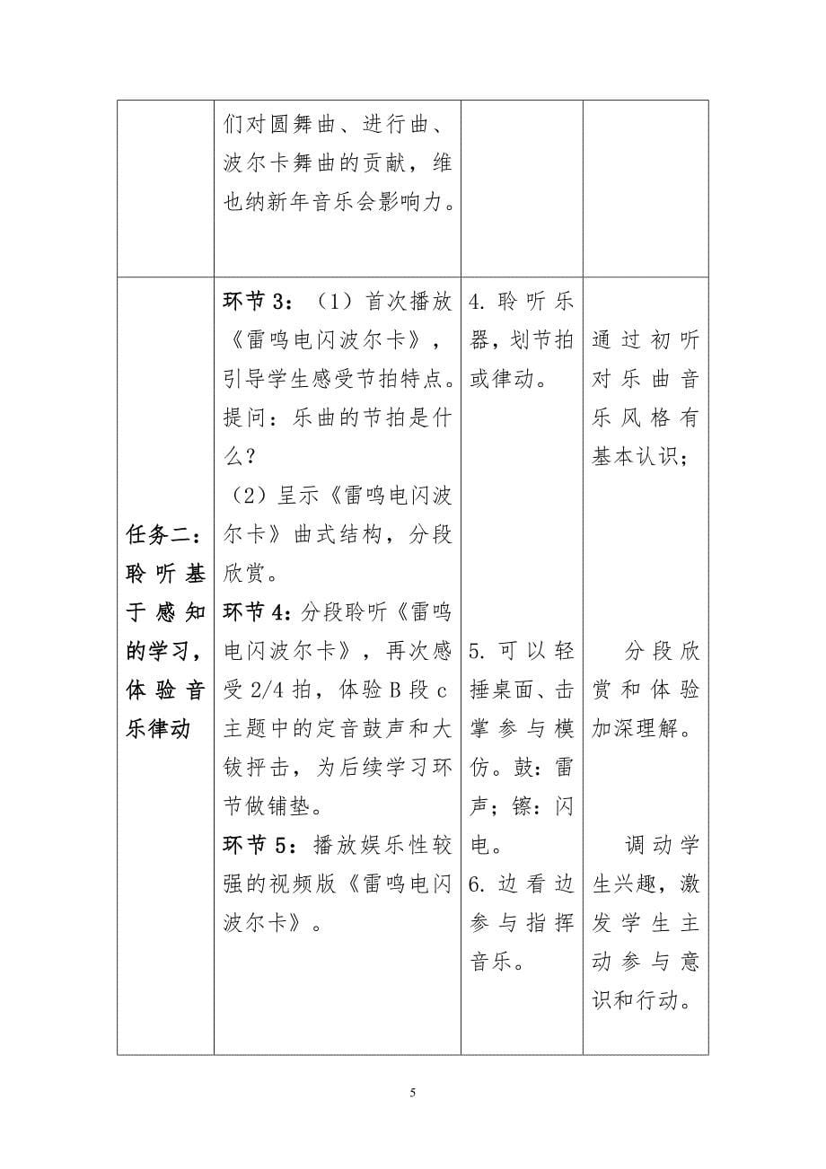 基于标准的雷鸣电闪波尔卡教学设计_第5页