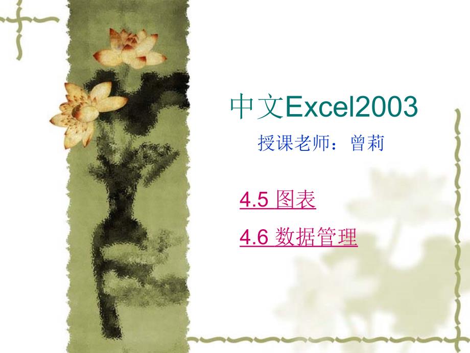 第4章中文Excel2003_第1页