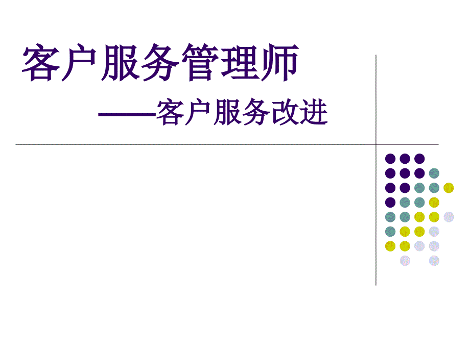 客户服务管理师-改进(二级).ppt_第1页