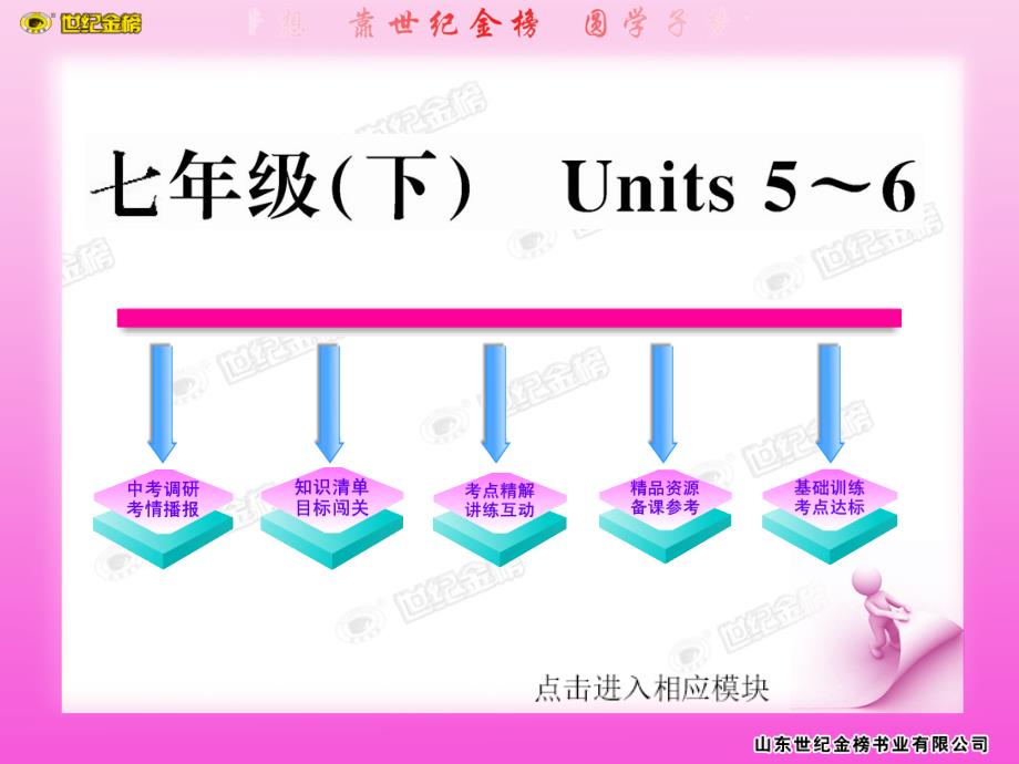 世纪金榜初中英语新课标全程复习方略：七下 Units 5～6(译林牛津版)【基础教学】_第1页