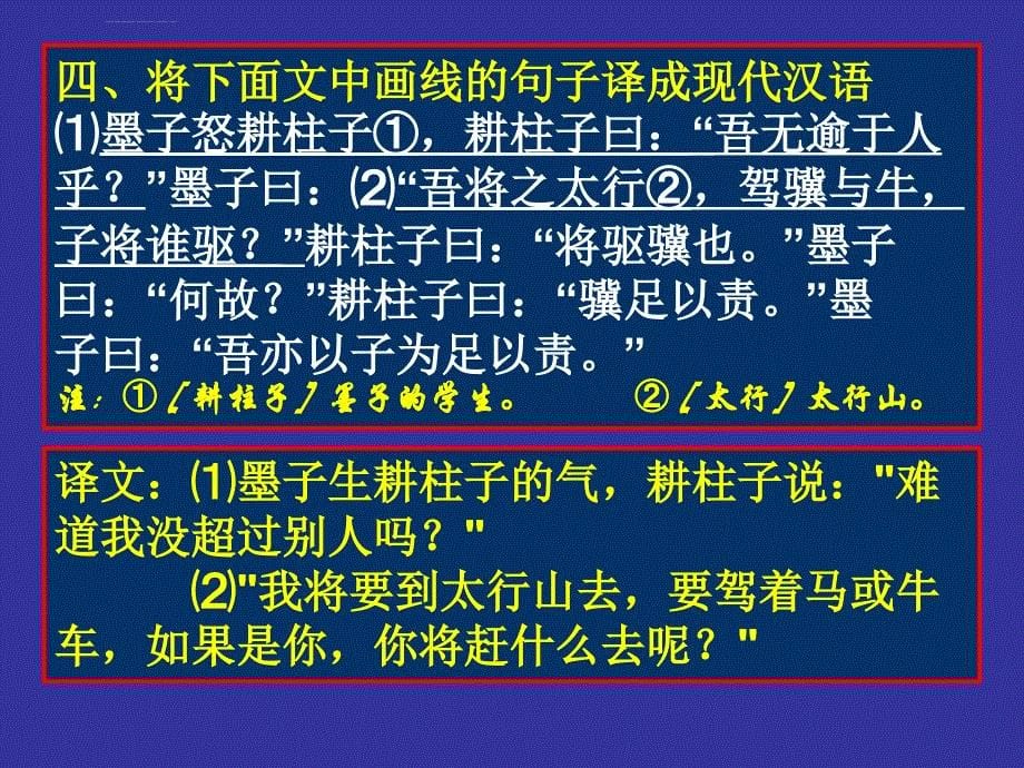 高考复习文言文翻译训练12例ppt课件_第5页