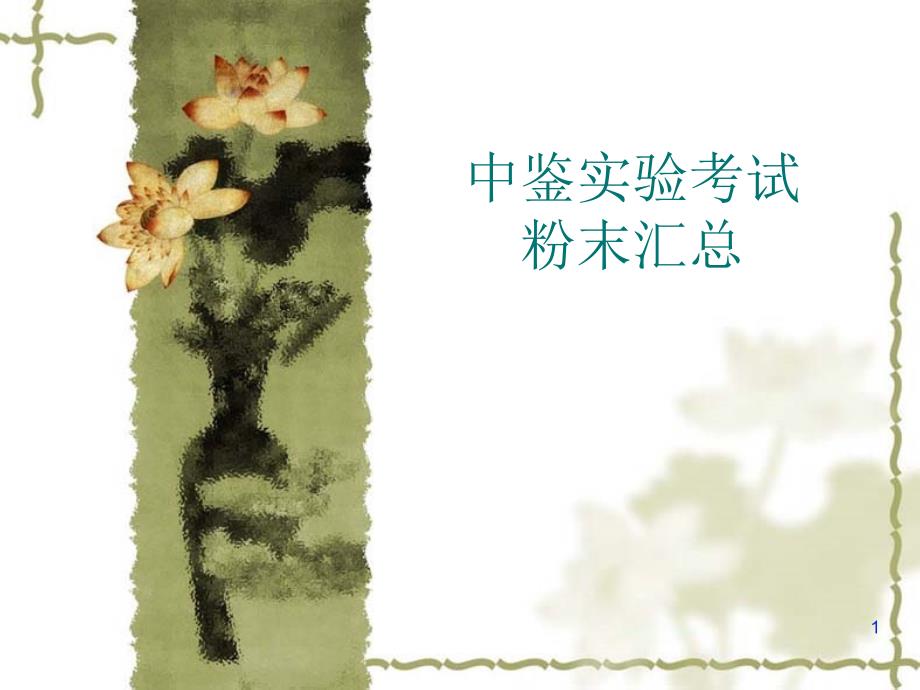 医学课件中药鉴定学实验粉末图片_第1页