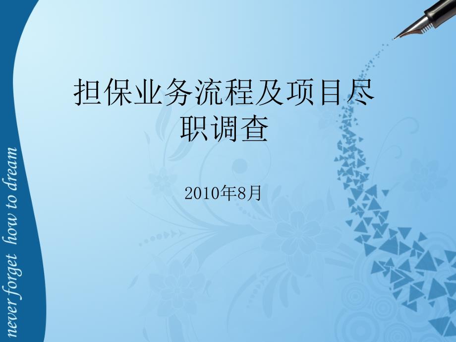 担保业务流程及项目尽职调查14097_第1页