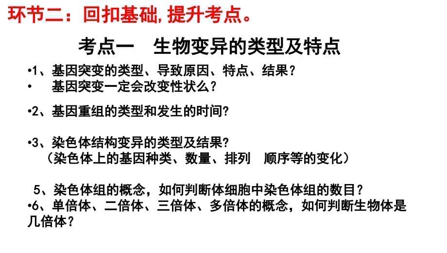 2023届高三二轮复习生物专题11变异与进化课件_第5页