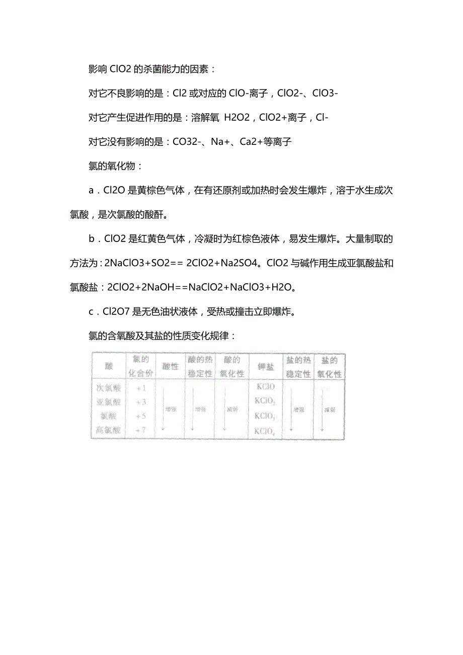 高中化学《二氧化氯》知识点汇总_第2页