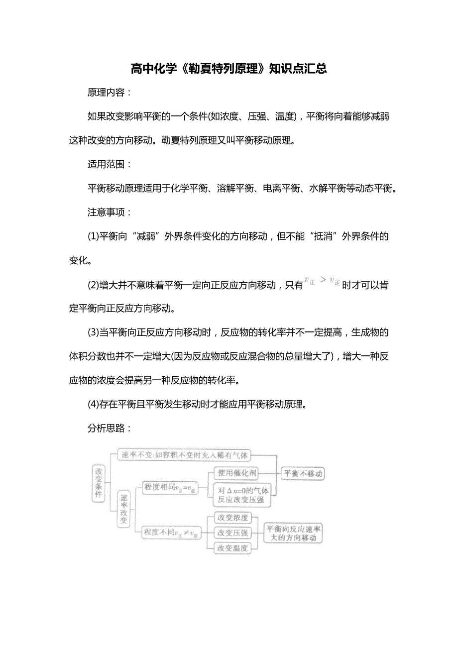 高中化学《勒夏特列原理》知识点汇总_第1页