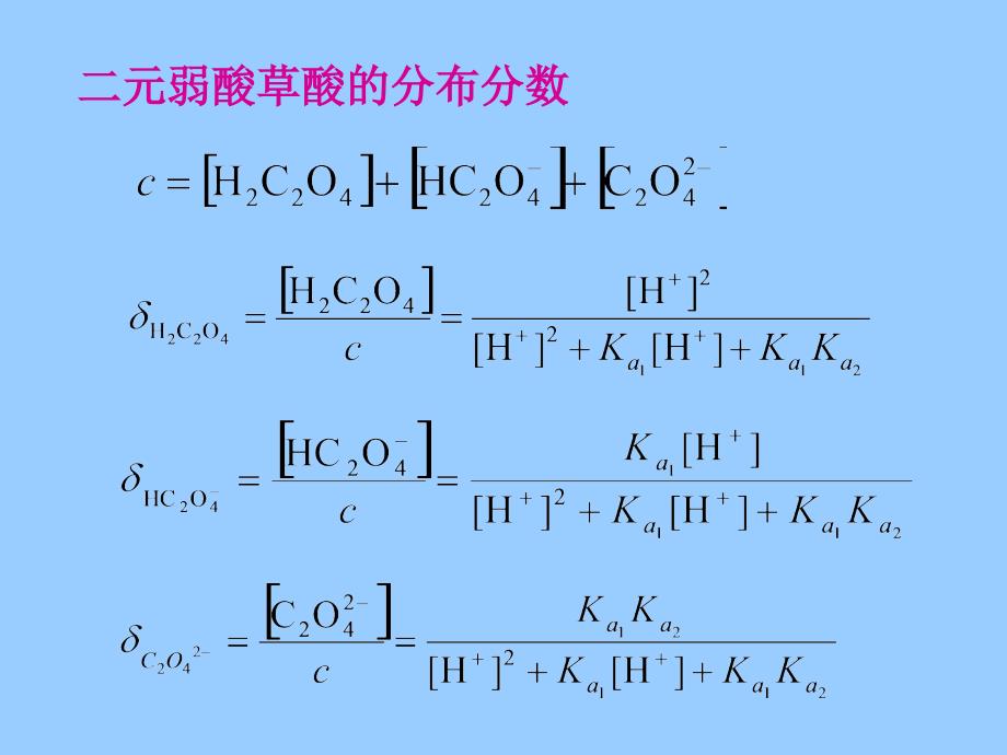 大学分析化学教学课件52弱酸碱的分布分数_第4页