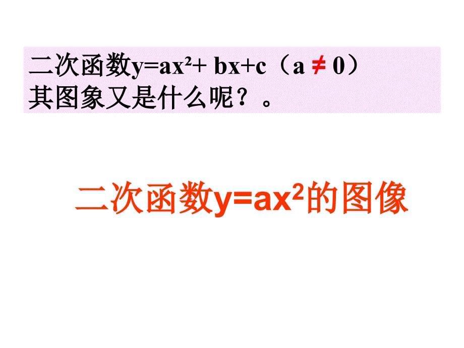 福建省闽清县天儒中学九年级数学上册 22.1 二次函数的图像和性质课件1 （新版）新人教版_第5页