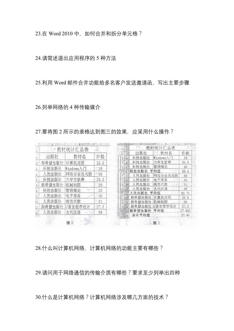 2021年黑龙江省鹤岗市【统招专升本】计算机测试卷(含答案)_第5页