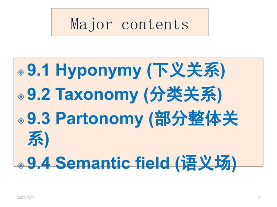 Lecture-9-HyponymyMeronymy-and-Semantic-FieldPPT课件_第2页