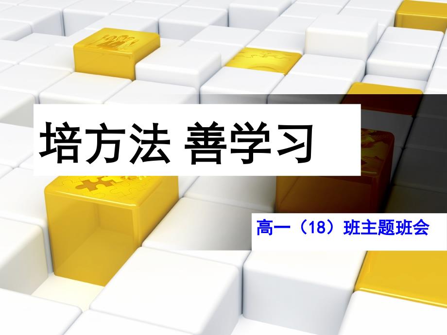 高一学习方法主题班会PPT.ppt_第1页