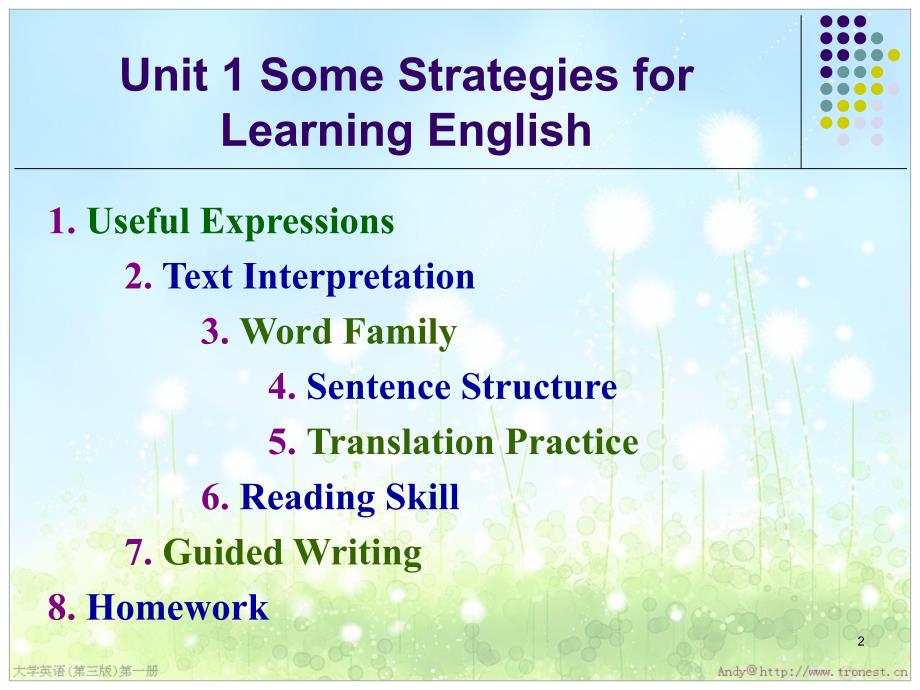 大学英语第一册第一单元SomeStrategiesforLearningEnglish_第2页