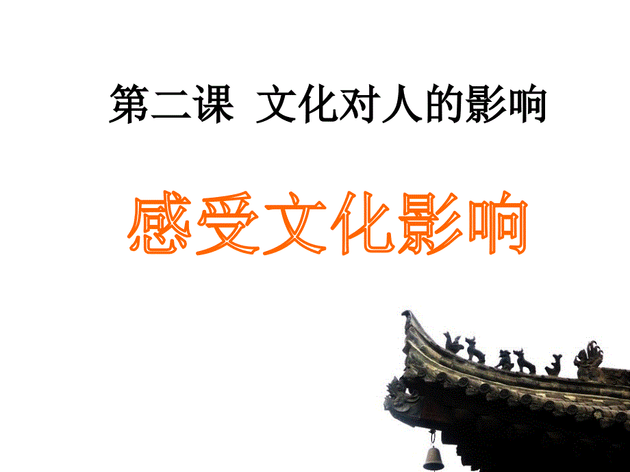 政治生活必修3第二课第一框题感受文化影响_第1页