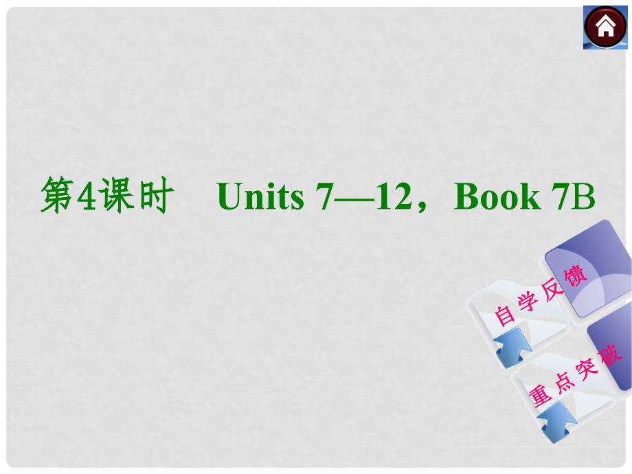 中考英语复习方案 第4课时 Book 7B Units 712课件（自学反馈+重点突破）_第1页