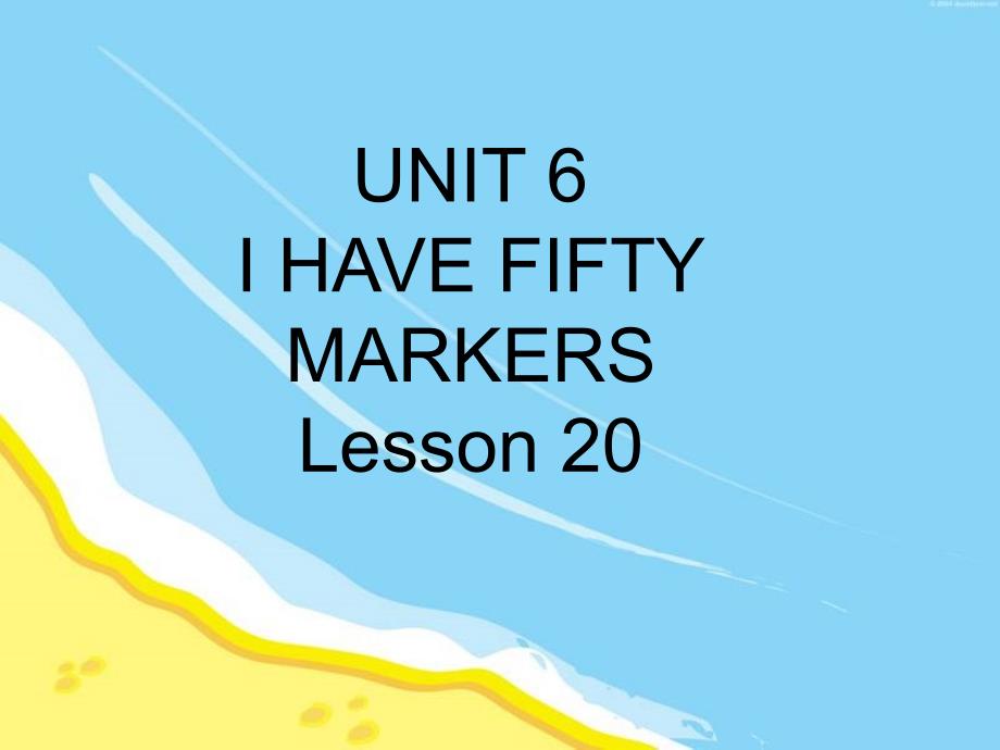 三年级上册英语课件-Unit 6 Lesson 20_北京课改版_第1页