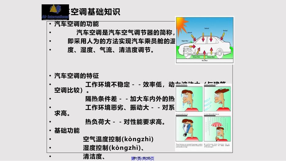 CV汽车空调系统维修基础实用实用教案_第1页