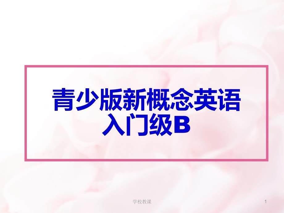 青少版新概念入门级Bunit1课堂教学_第1页
