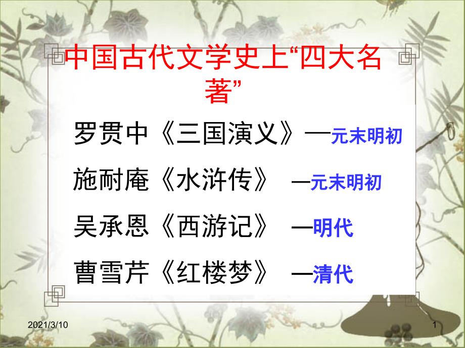 《林黛玉进贾府》上课用ppt_第1页