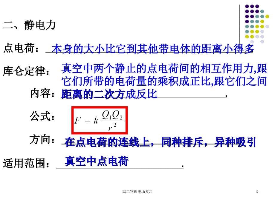 高二物理电场复习课件_第5页