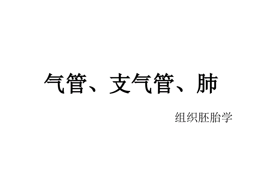 气管支气管肺组织学_第1页