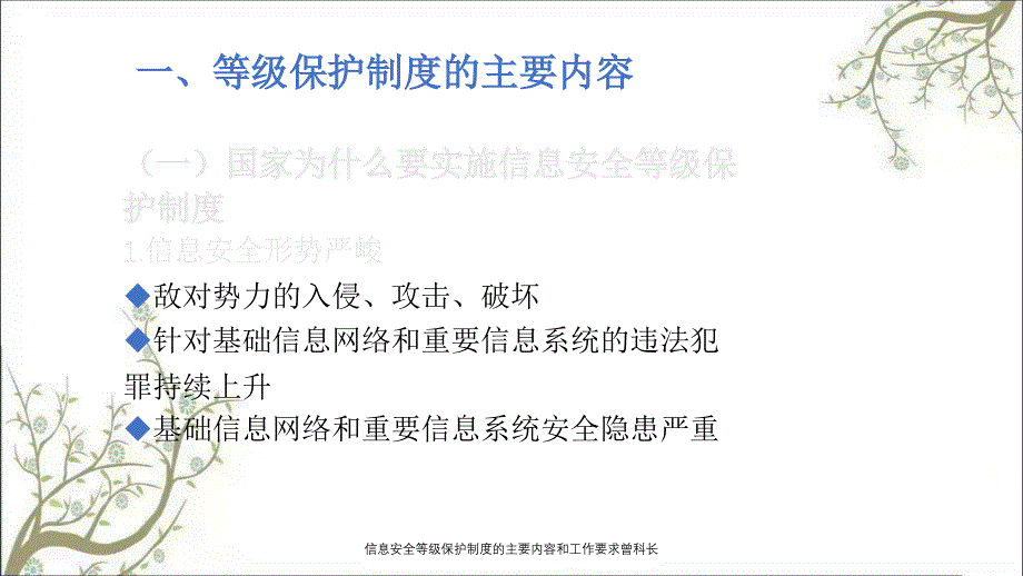 信息安全等级保护制度的主要内容和工作要求曾科长PPT课件_第3页