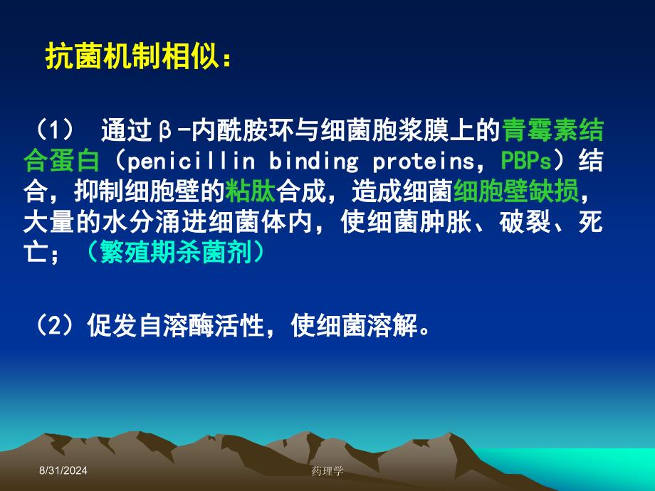 药理学课件第二十八章内酰胺类抗生素_第3页