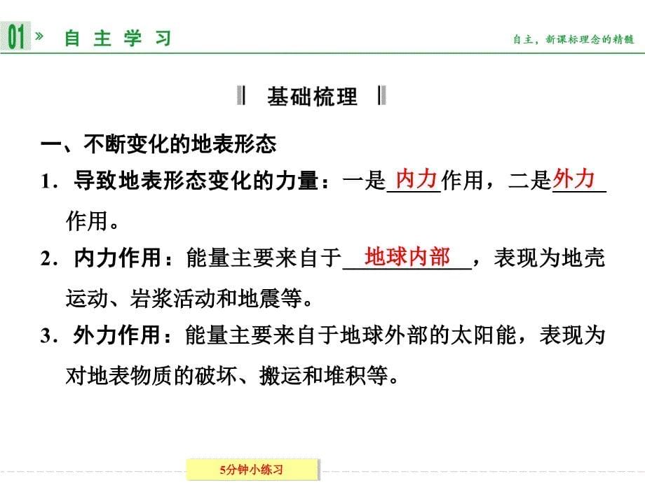 【创新设计】高中地理湘教版必修一221内力作用与地表形态_第5页