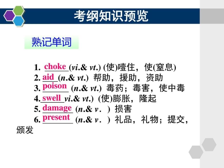 人教版高中英语必修5Unit5精品复习课件_第2页